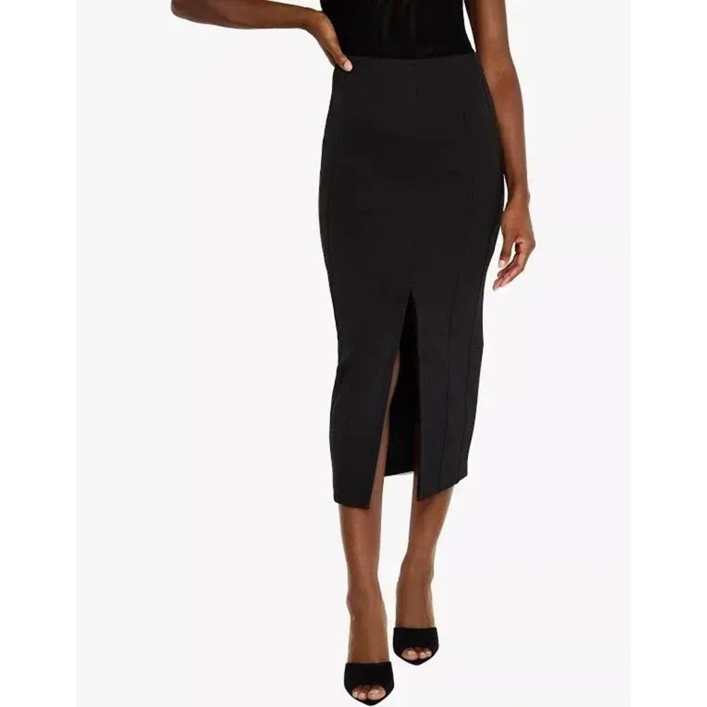 Good American‎ NWT Black Scuba Midi Skirt - Size 3XL - MSRP $159
